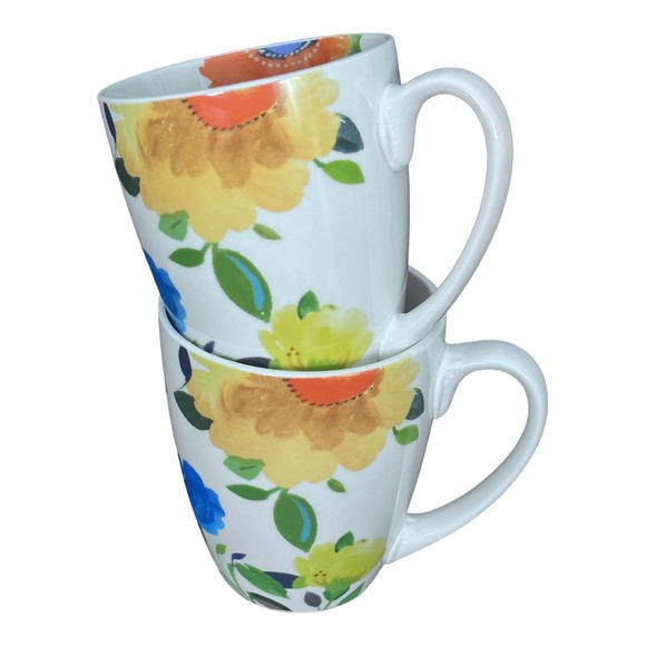 Mikasa Provence Garde Coffee Mugs Floral Tea Cups by Kim Parker - Picture 10 of 11